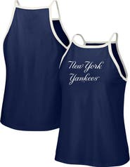 LUSSO Women's Lusso  Navy New York Yankees Nadine Halter Tank Top