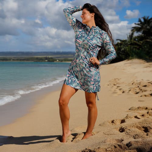 Uv Skinz Convertible Swim Shirtdress In Moonlit Canopy