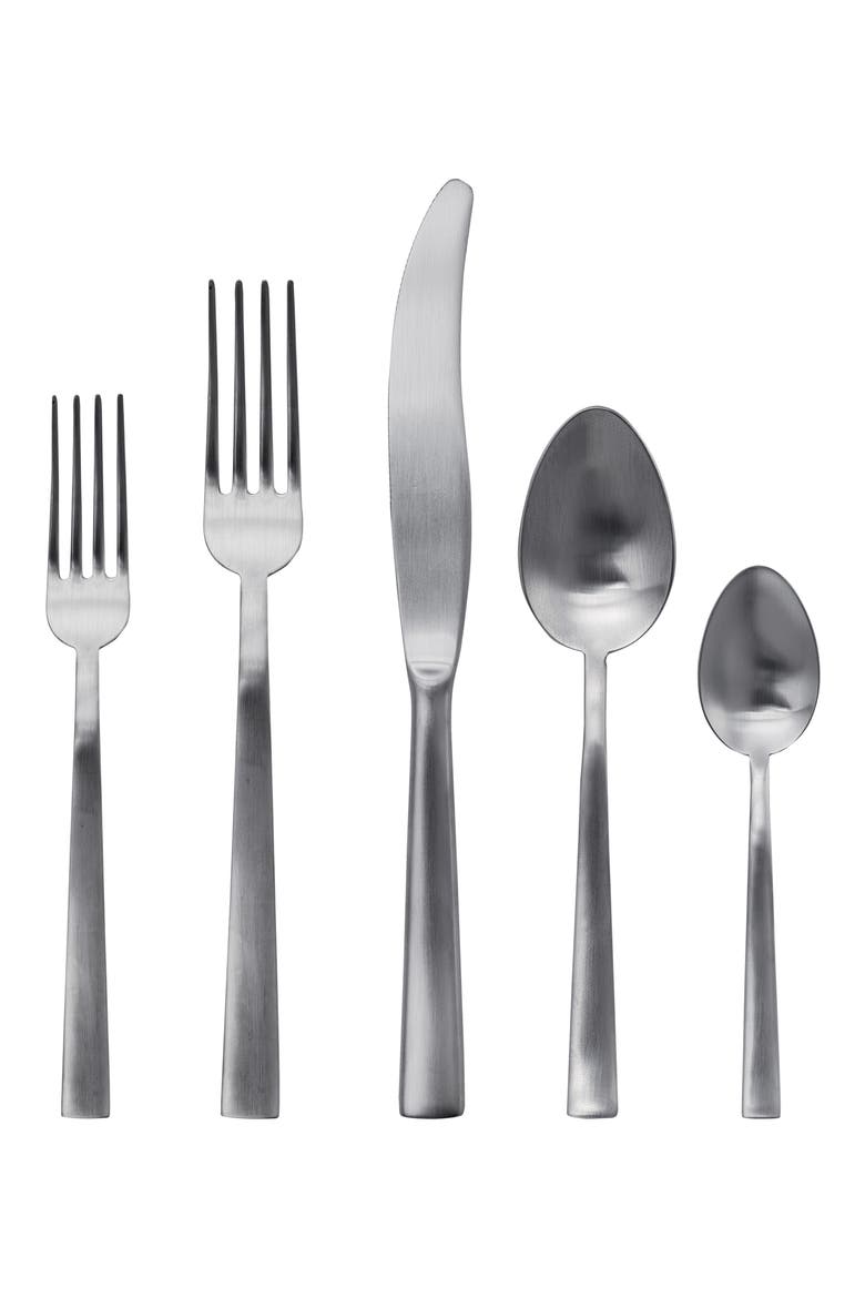 Levantina 5-Piece Place Setting, Main, color, BRUSHED STAINLESS STEEL