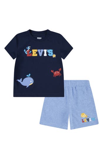 LEVI'S® LEVI'S® KIDS' COASTAL CRITTERS GRAPHIC T-SHIRT & SHORTS SET