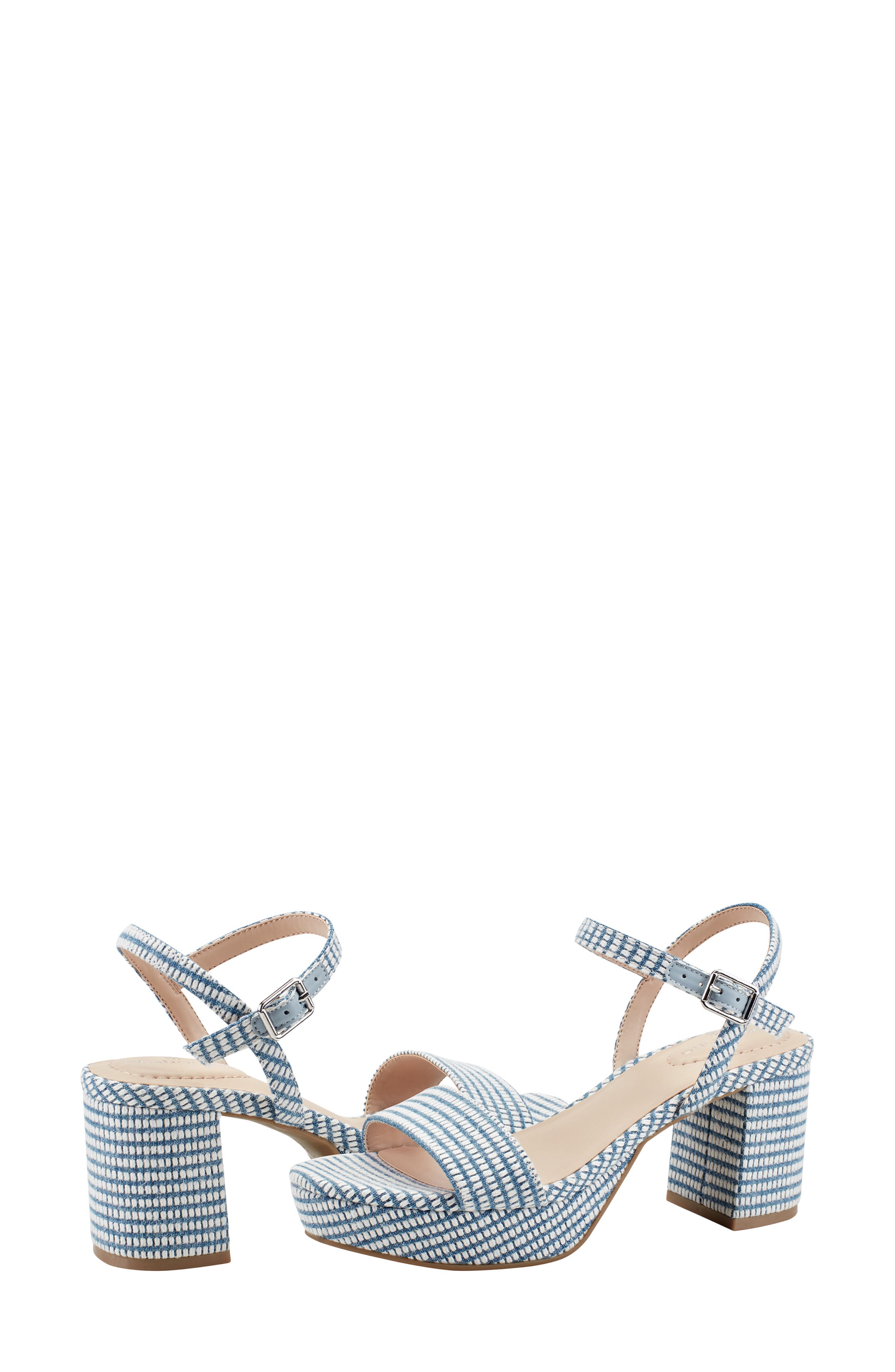 Bandolino Pennie Ankle Strap Platform Sandal, Alternate, color, Medium Blue
