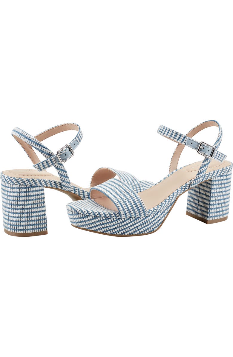 Bandolino Pennie Ankle Strap Platform Sandal, Alternate, color, Medium Blue