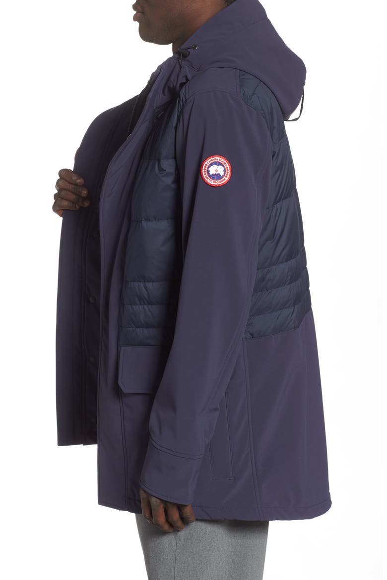 Breton 675-Fill Power Down Coat, Alternate, color, NAVY