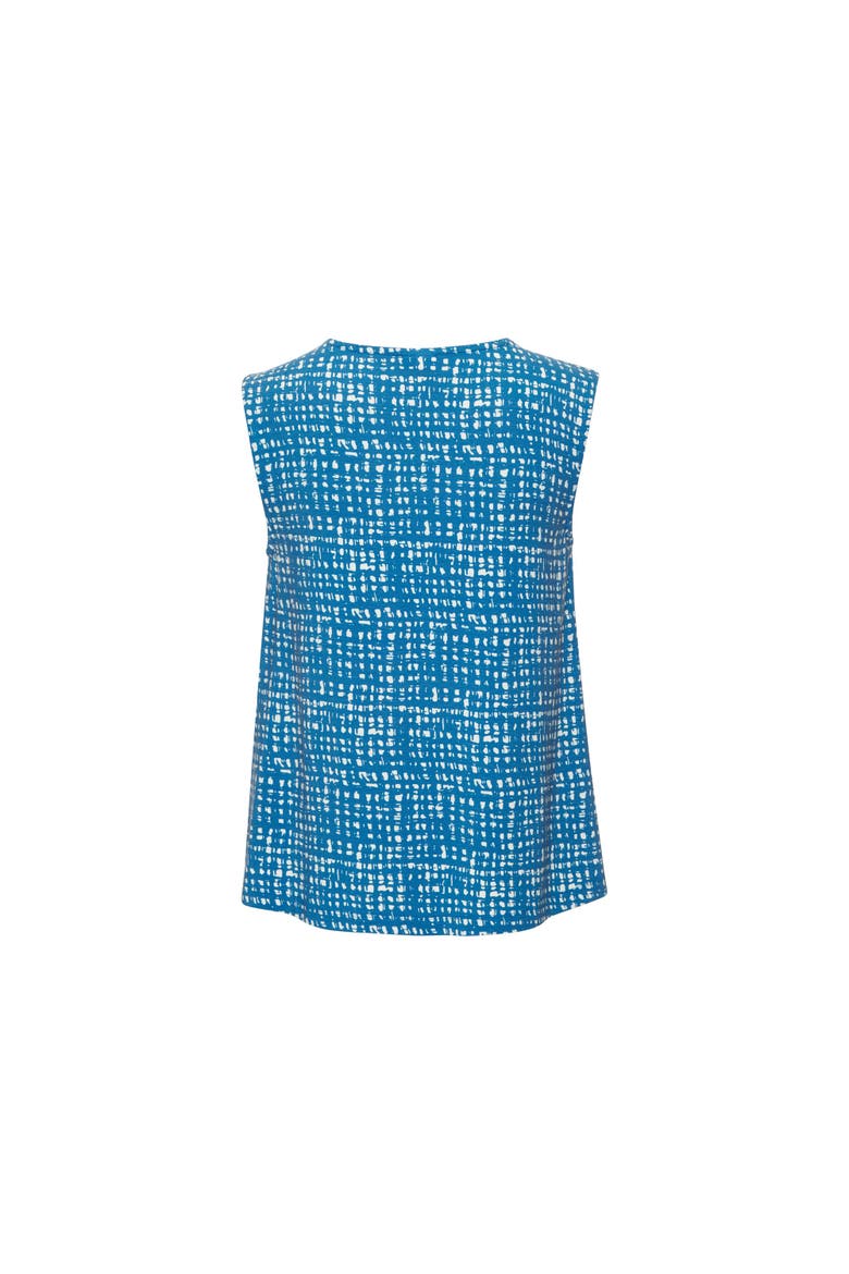 Print V-Neck Top, Alternate, color, Blue-Printed