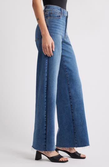 Le Slim Raw Hem Palazzo Jeans