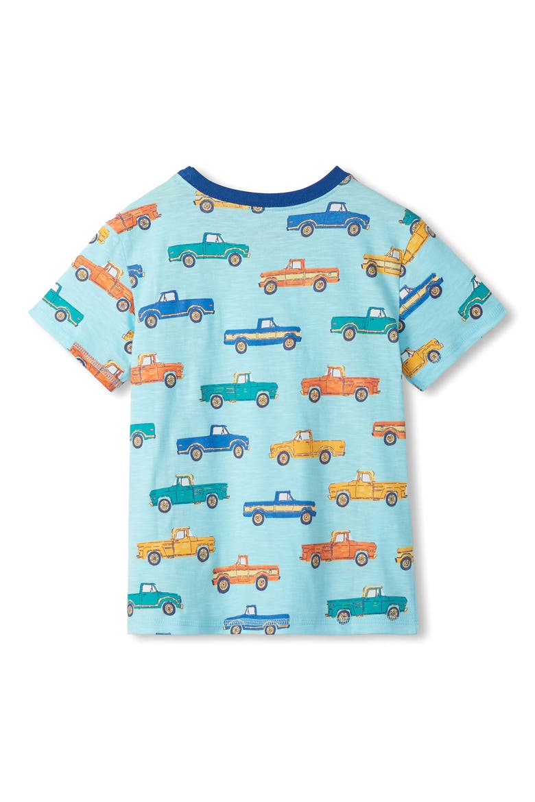 Kids' Truck Print Pocket T-Shirt, Alternate, color, BLUE