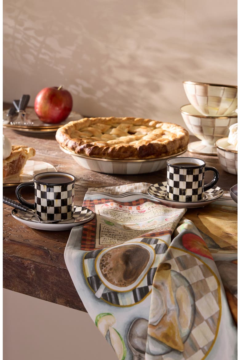 Courtly Check Set of 2 Espresso Cups & Saucers, Alternate, color, COURTLY