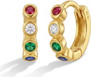 In Season Jewelry Multicolor Bezel Plated Girl Earrings