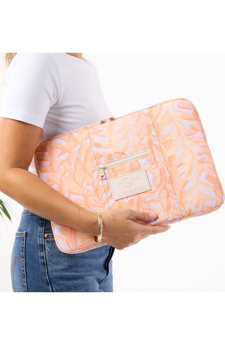 Aloha Collection Lei Stand Nylon Laptop Case, Alternate, color, Peachy