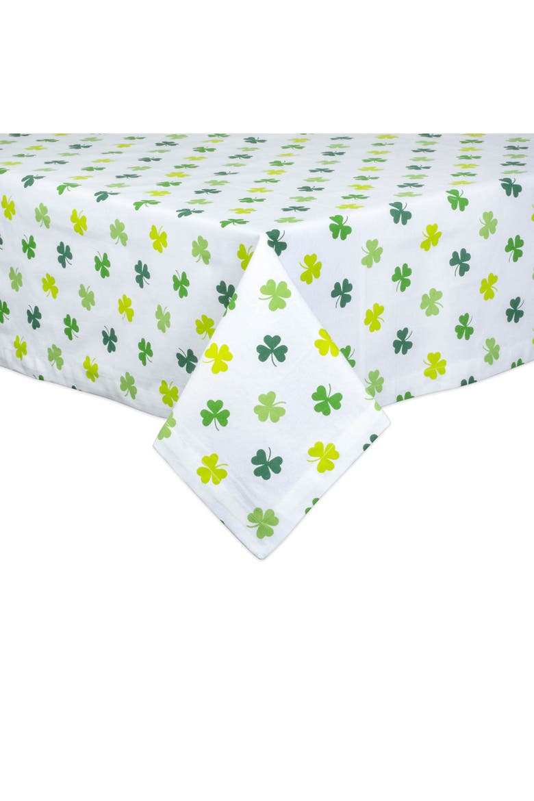 Shamrock Shake Print Tablecloth 60x84, Alternate, color, Shamrock Shake