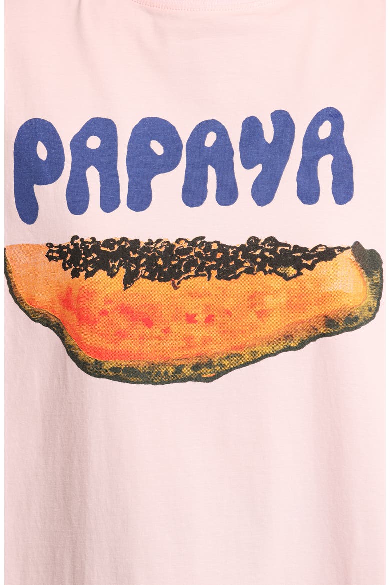 Papaya Oversize Cotton Graphic T-Shirt, Alternate, color, PALE PINK