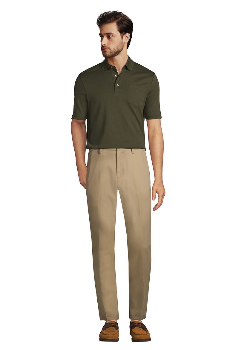 Short Sleeve Cotton Supima Polo Shirt with Pocket, Alternate, color, Forest Moss