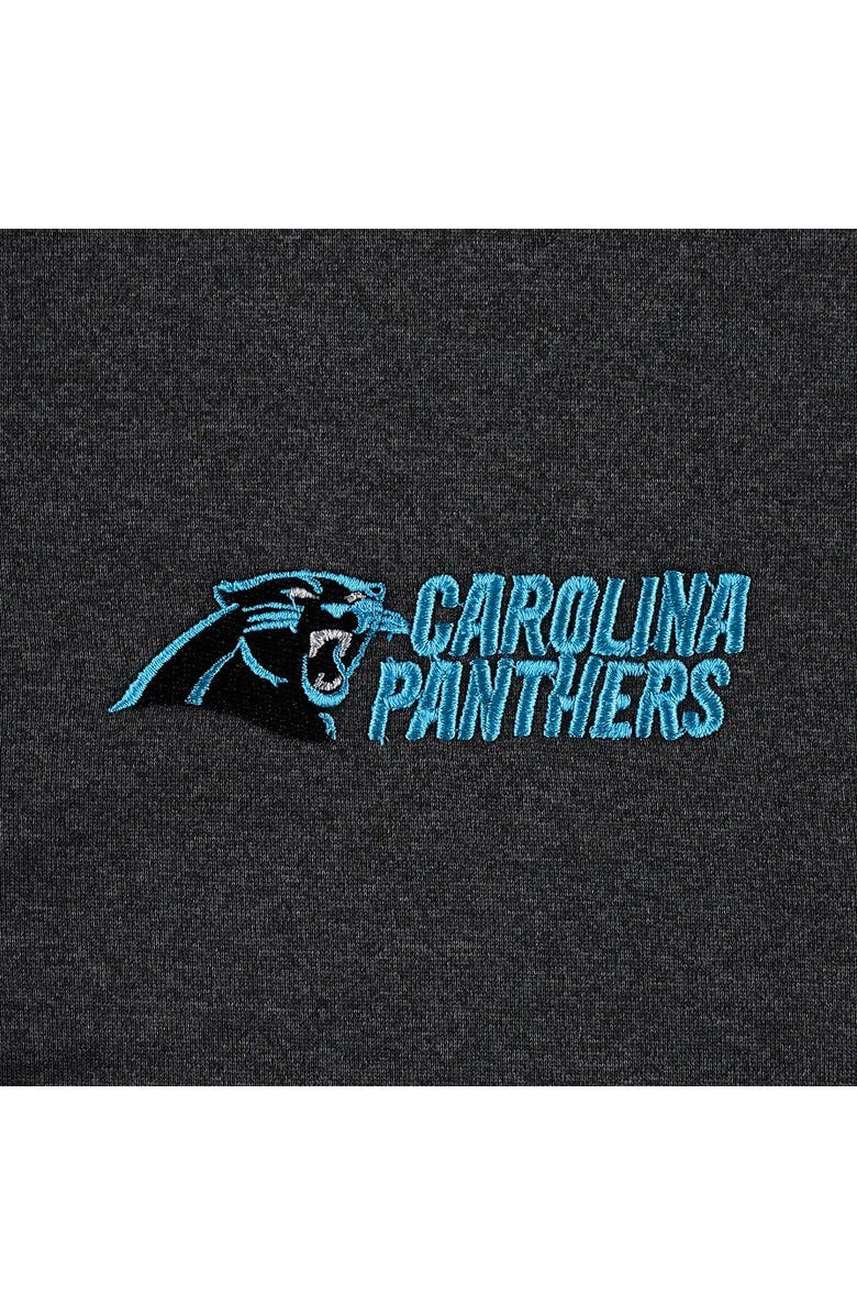 DUNBROOKE Men's Dunbrooke Heather Black Carolina Panthers Freestyle Coated Tech Fleece Full-Zip Jacket, Alternate, color, 