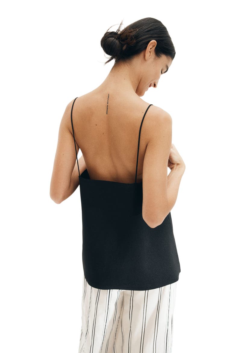 Fine-knit Strappy Top, Alternate, color, Black