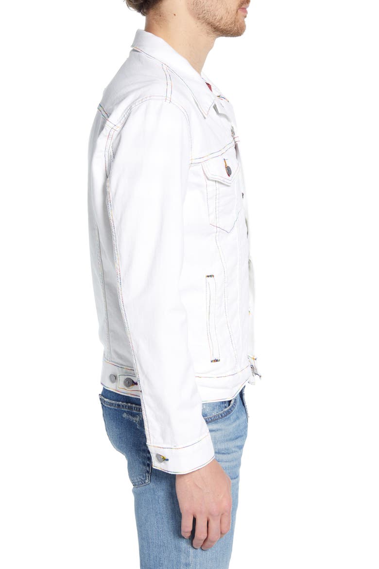 Levi's® Rainbow Embroidered Trucker Jacket, Alternate, color, TWO SPIRIT