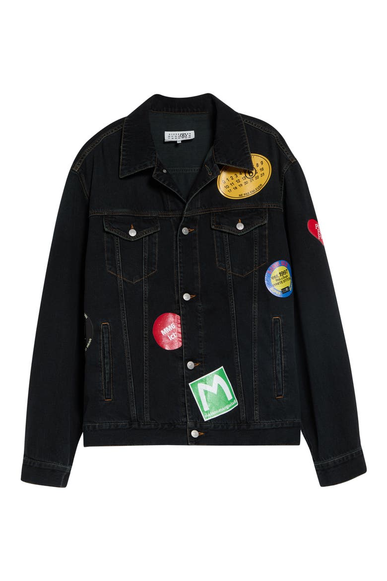 Denim Trucker Jacket, Main, color, DARK BLUE