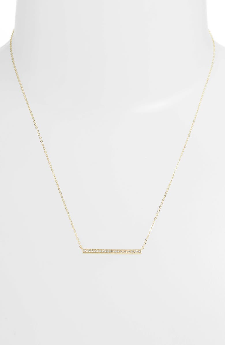 Nordstrom Pavé Bar Pendant Necklace, Alternate, color, 