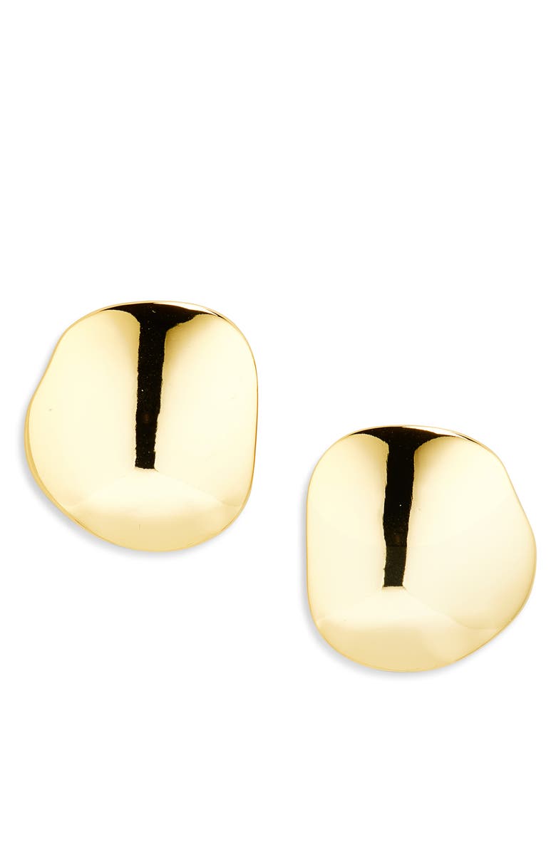Lele Sadoughi Discus Button Stud Earrings, Main, color, Gold