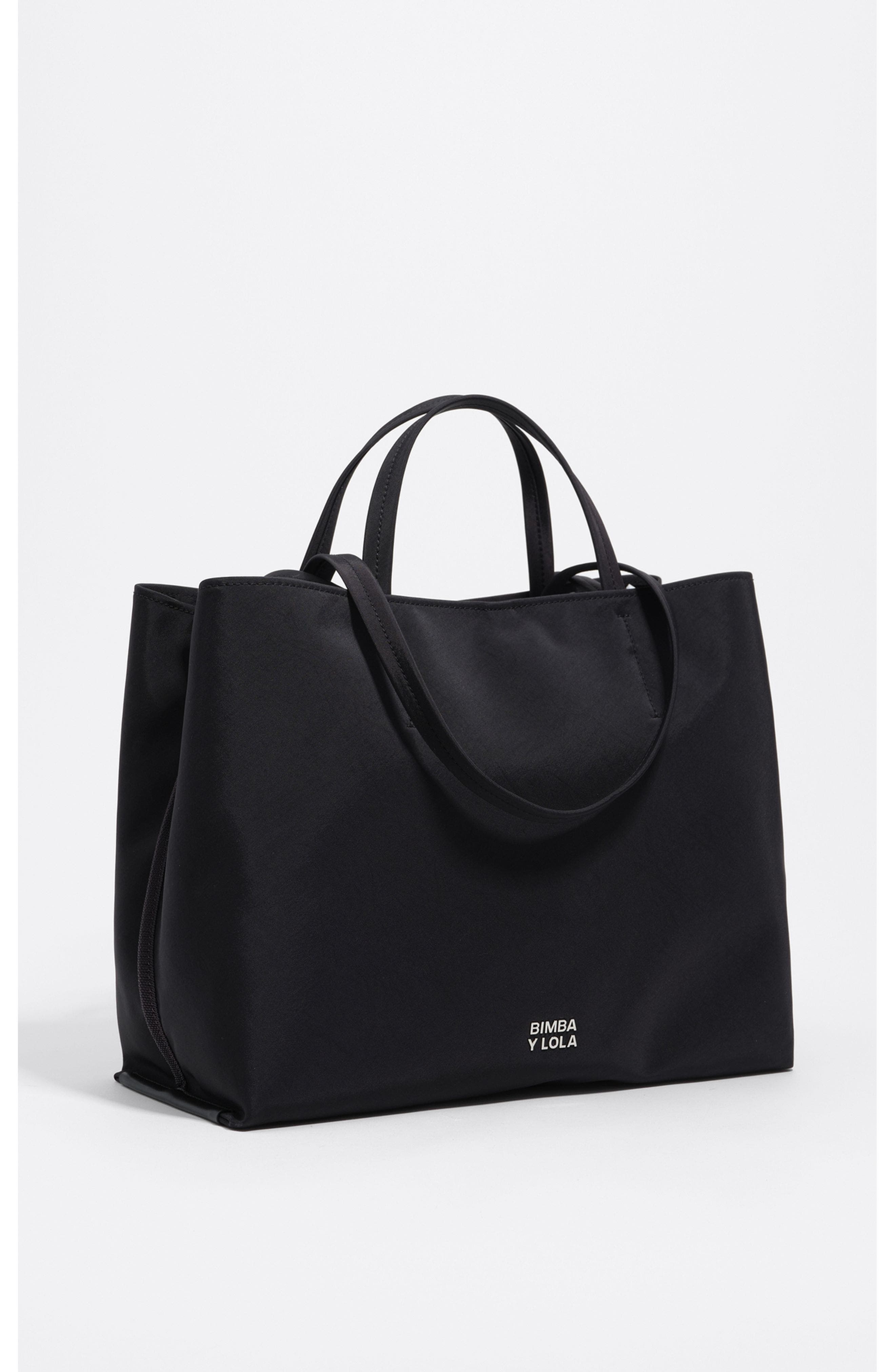 Bimba y Lola Large Nylon Chihuahua Shopper Bag, Main, color, Black