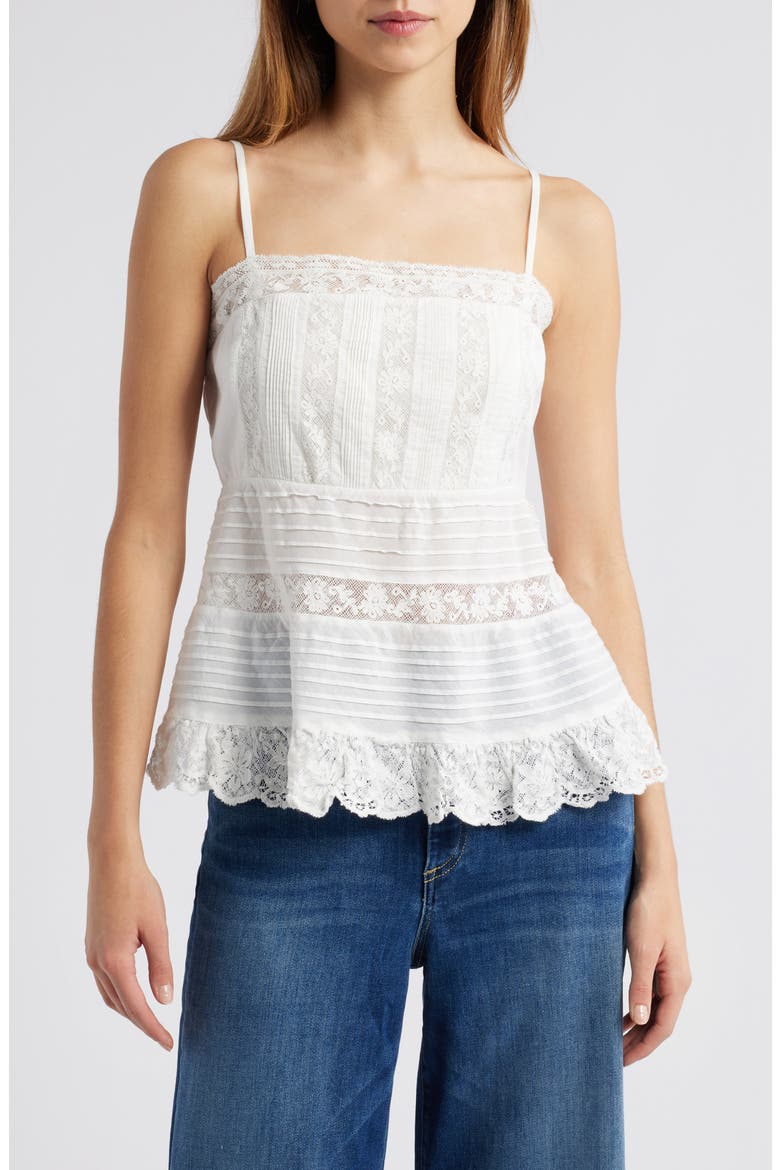 Charlieann Lace Camisole, Main, color, BRIGHT WHITE