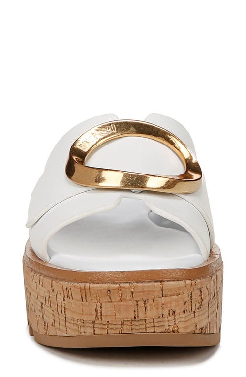 Franco Sarto Hoda Platform Wedge Slide Sandal In White