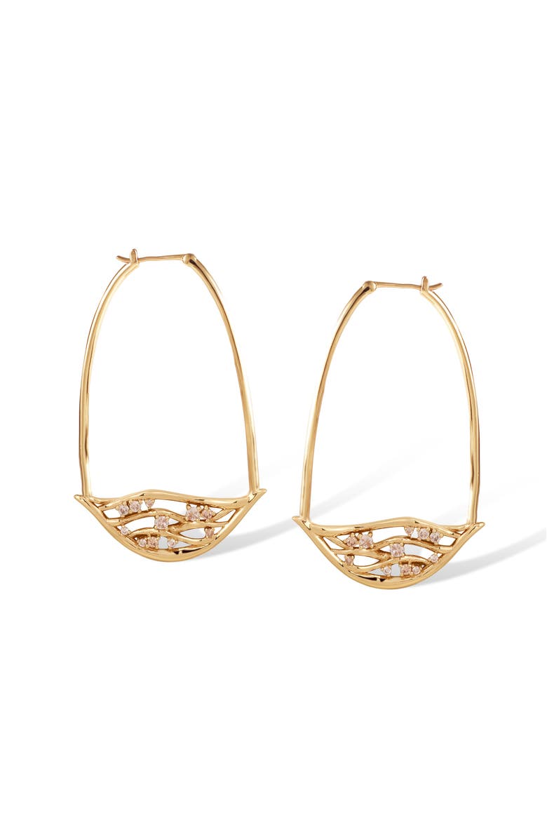 RETRO CHIC Twilight Earrings, Main, color, Gold