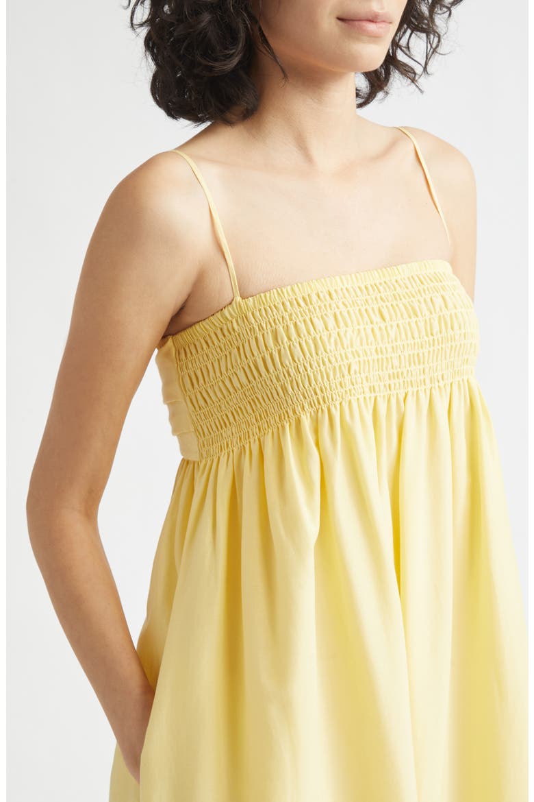 Tie Front Cotton & Silk Maxi Sundress, Alternate, color, DANDELION