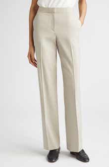 Lafayette 148 New York Irving Straight Leg Stretch Wool Pants