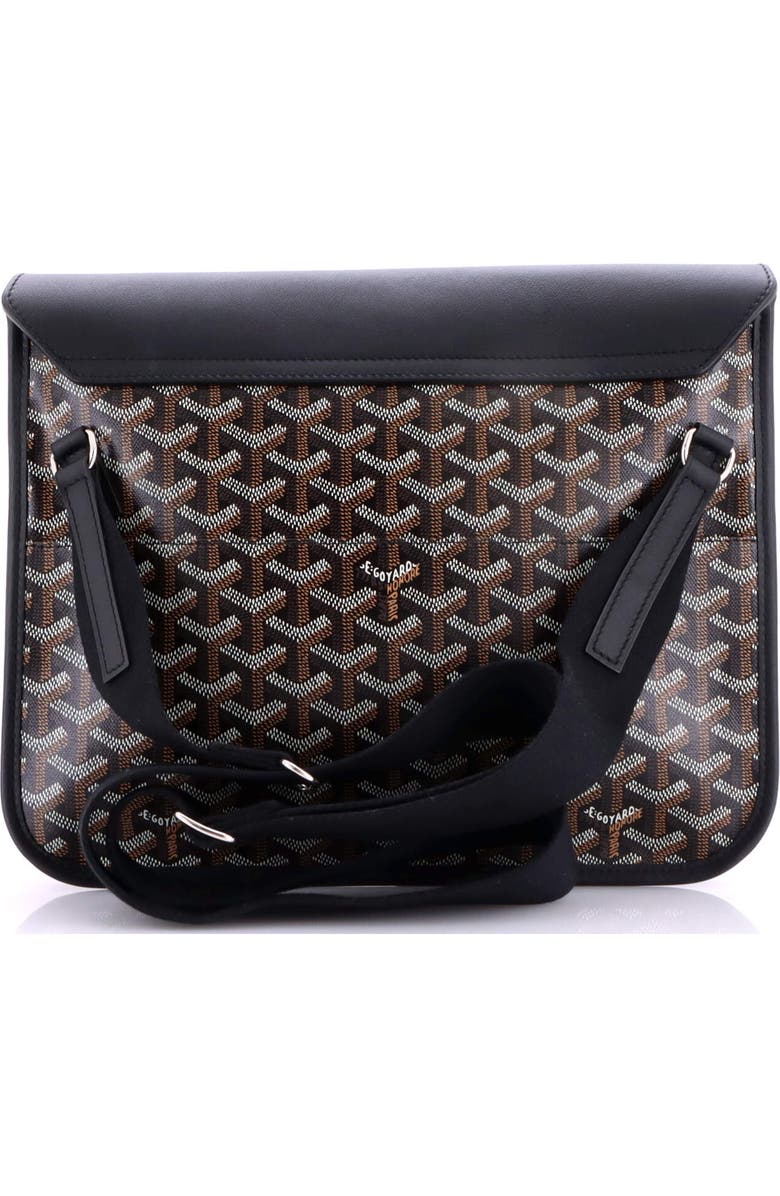 Pre-Owned Goyard Coursier Messenger Bag Coated Canvas and Leather, Alternate, color, Black