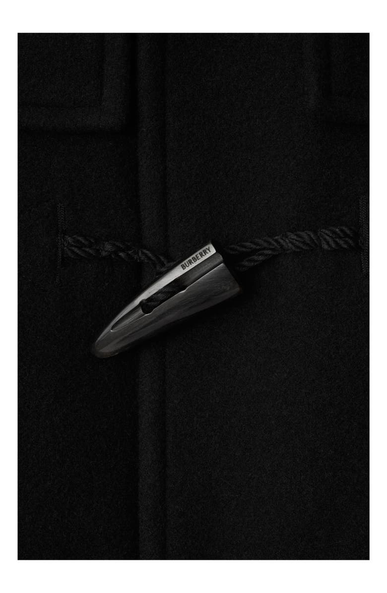 Burberry Wool Duffle Coat, Alternate, color, Black