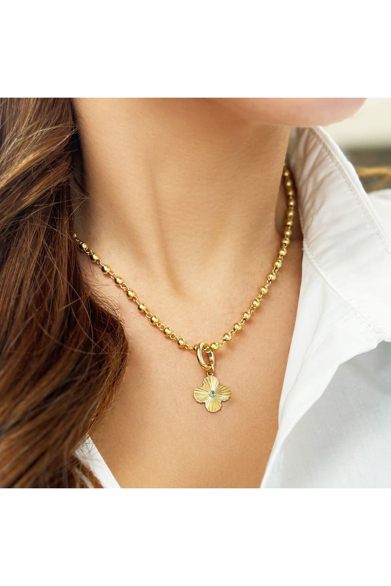 Round Gold Charm Holder, Alternate, color, Yellow Gold