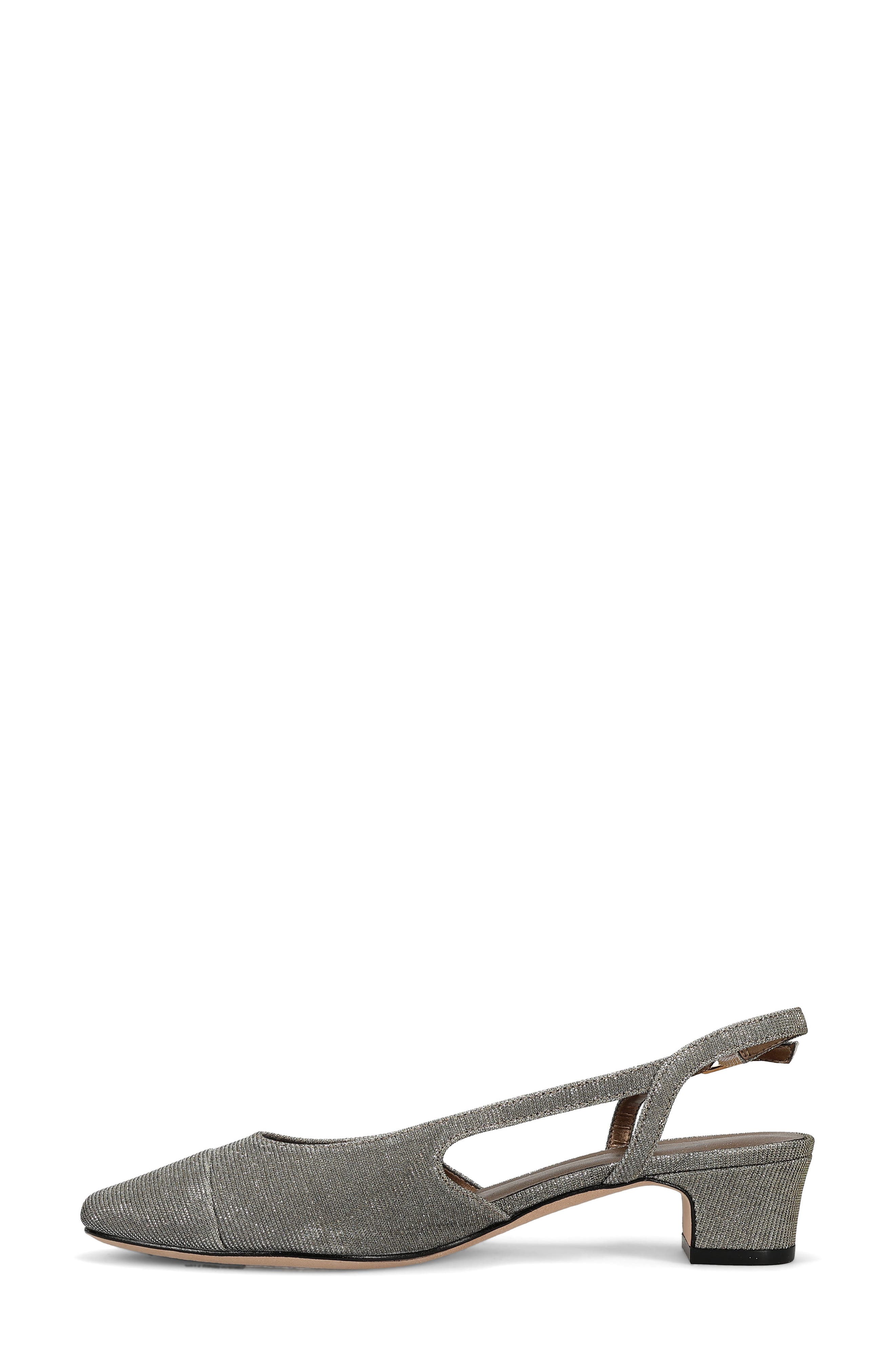 'Aliz' Slingback Pump, Alternate, color, PLATINUM FABRIC