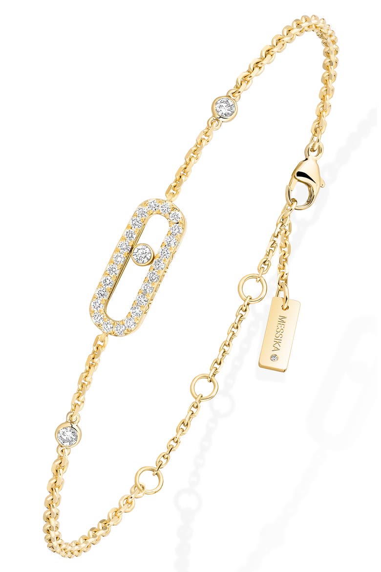 Move Uno Pavé Diamond Bracelet, Alternate, color, YELLOW GOLD