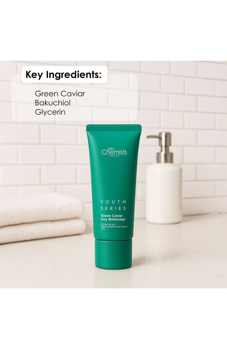 SKINCHEMISTS Green Caviar Day Cream 50ml for Fine Lines & Wrinkles, Anti-Aging, Alternate, color, White