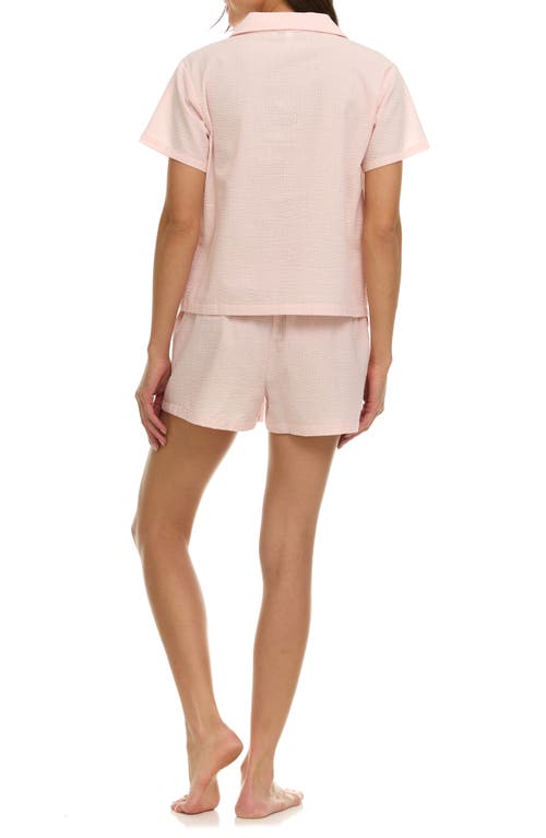 Flora By Flora Nikrooz Serena Cotton Seersucker Short Pajamas In Pink