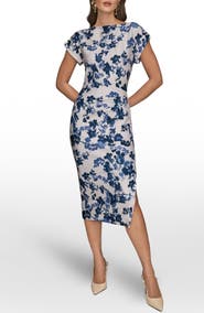 Donna Karan New York Floral Sheath Midi Dress