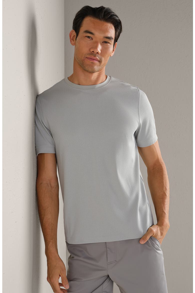 Waffle Tech Crew T-Shirt, Alternate, color, SAGE GRAY