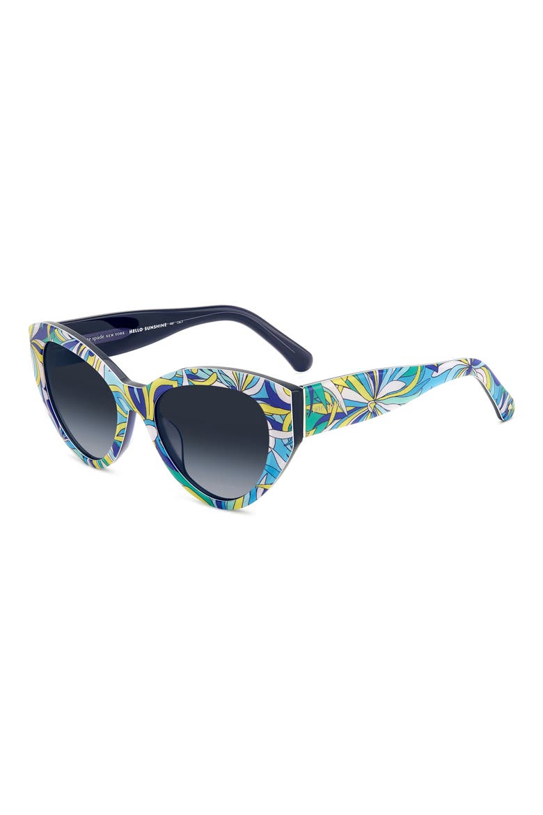 paisleigh 55mm gradient cat eye sunglasses, Alternate, color, BLUE PATTERN BLUE