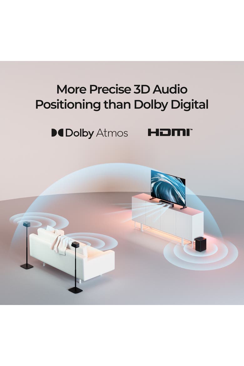Poseidon M4T 5.1 Dolby Atmos Sound Bar, Alternate, color, Black