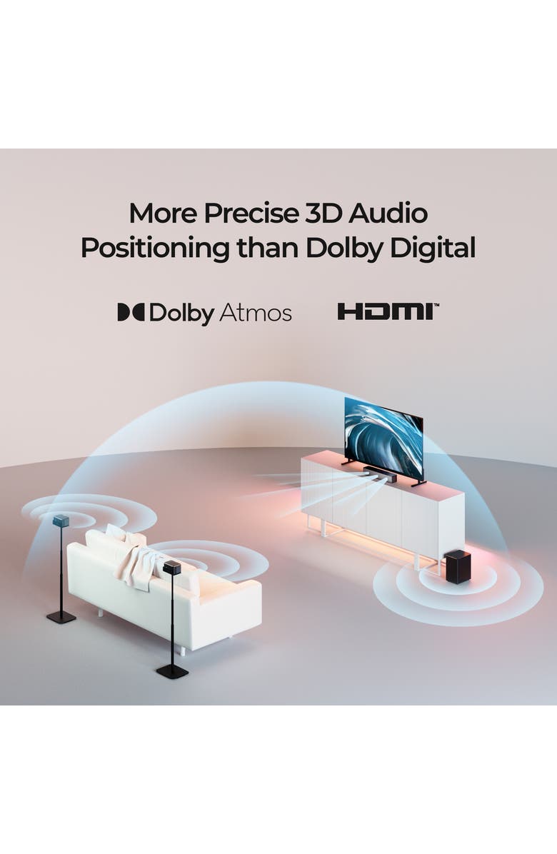 Ultimea Poseidon M4T 5.1 Dolby Atmos Sound Bar, Alternate, color, Black