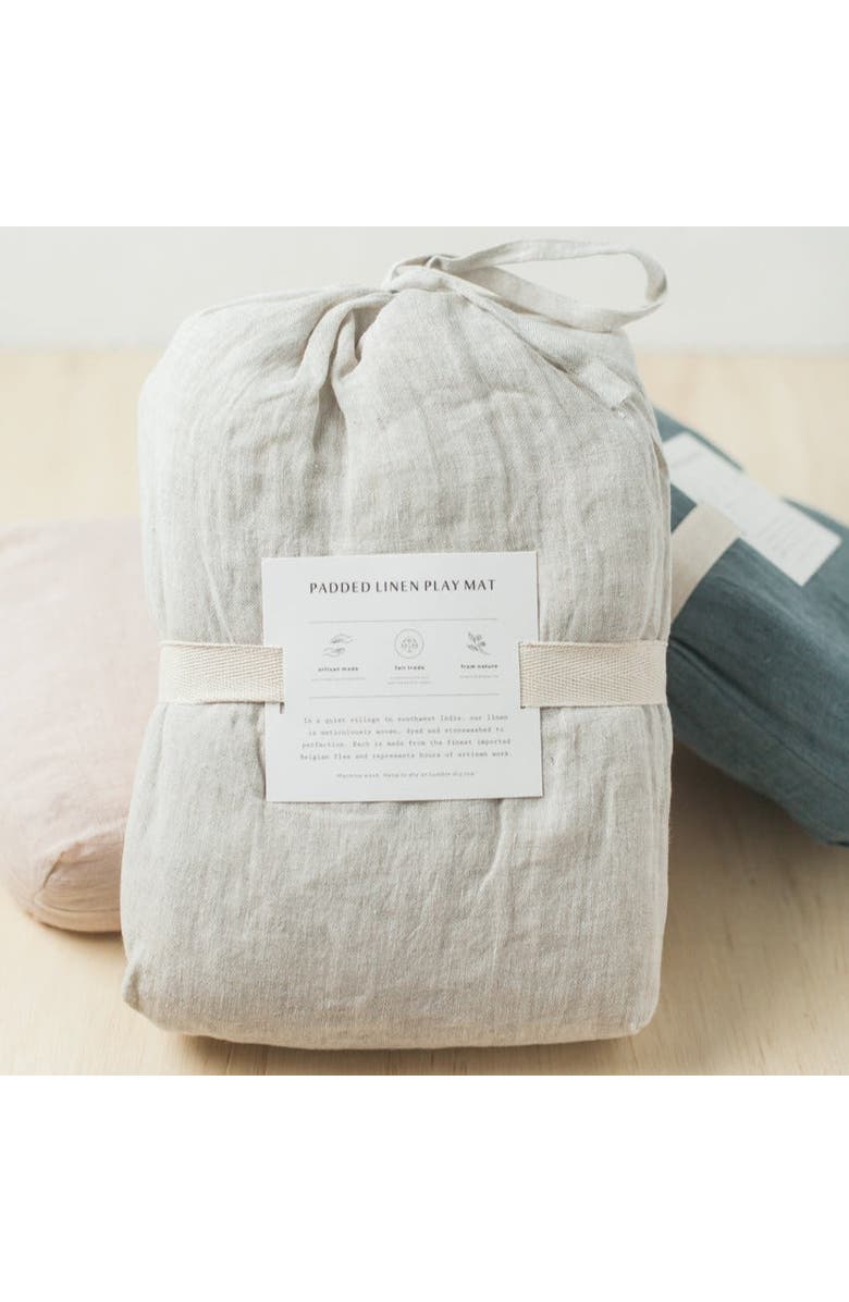 Creative Women Stone Washed Linen Quilted Playmat, Main, color, 