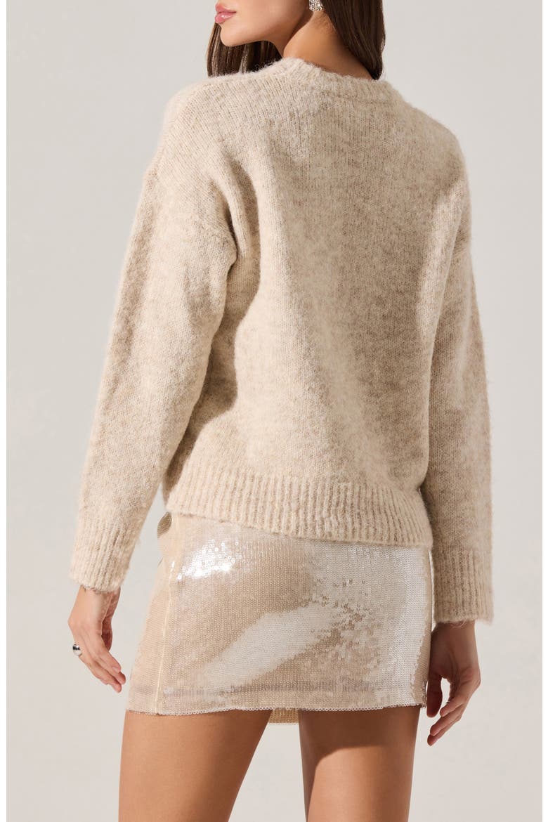 Selbie Crewneck Sweater, Alternate, color, CREAM