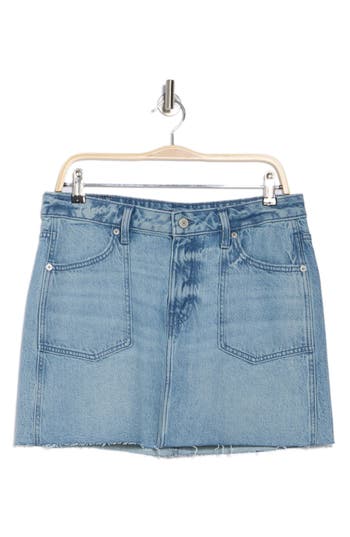 Lucky Brand Raw Hem Denim Miniskirt