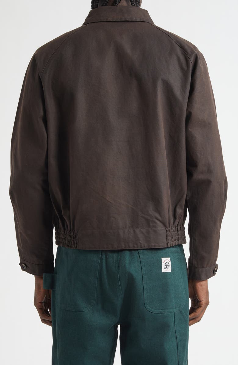 Bode Waxed Cotton Coach's Jacket, Alternate, color, Brown