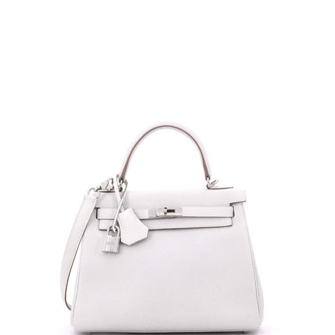 Kelly Handbag Grey Togo with Palladium Hardware 25