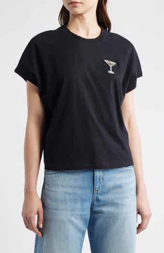 BOSS Emason Rhinestone Embellished Cotton Graphic T-Shirt