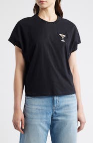 BOSS Emason Rhinestone Embellished Cotton Graphic T-Shirt