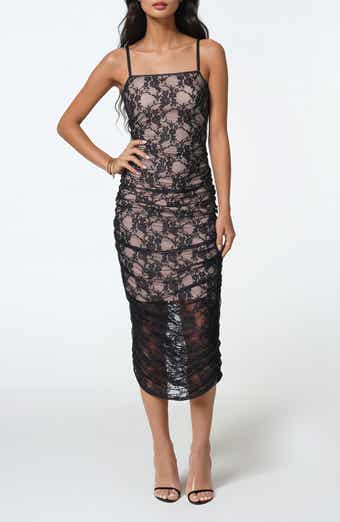 bebe Long Sleeve Mesh Body-Con Dress | Nordstromrack bebe Long Sleeve Mesh Body-Con Dress | Nordstromrack