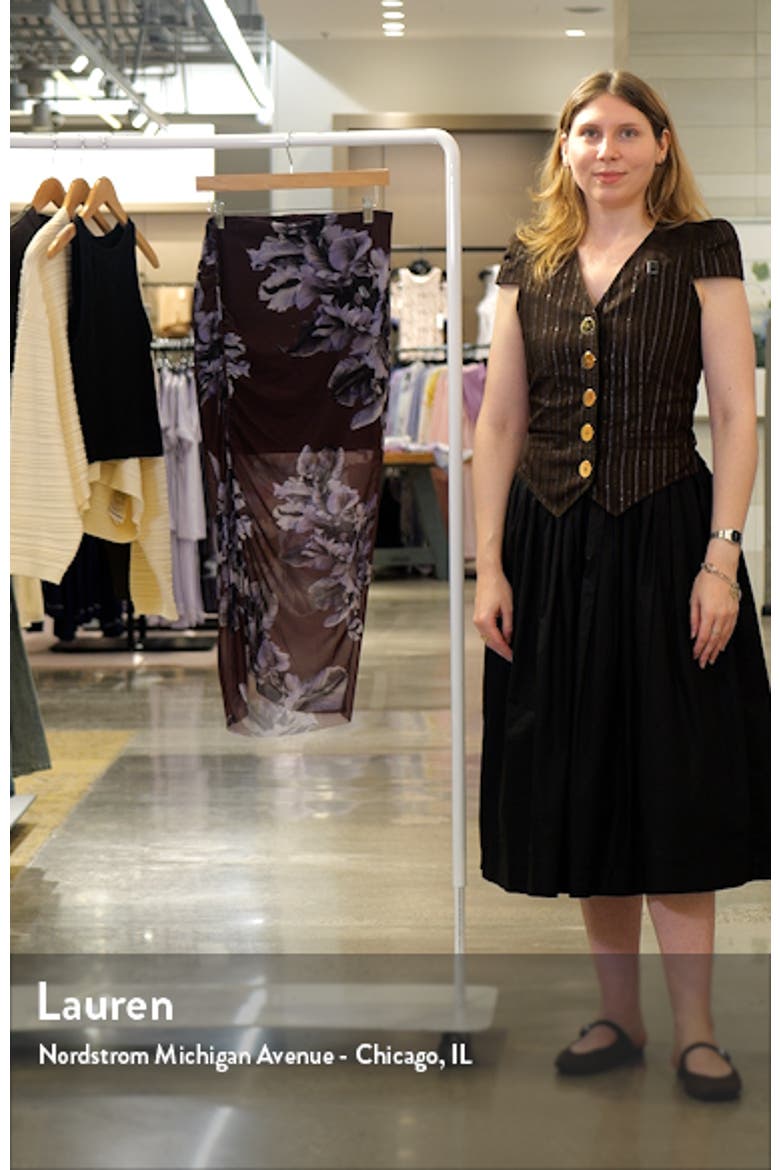 Nora Print Mesh Skirt video
