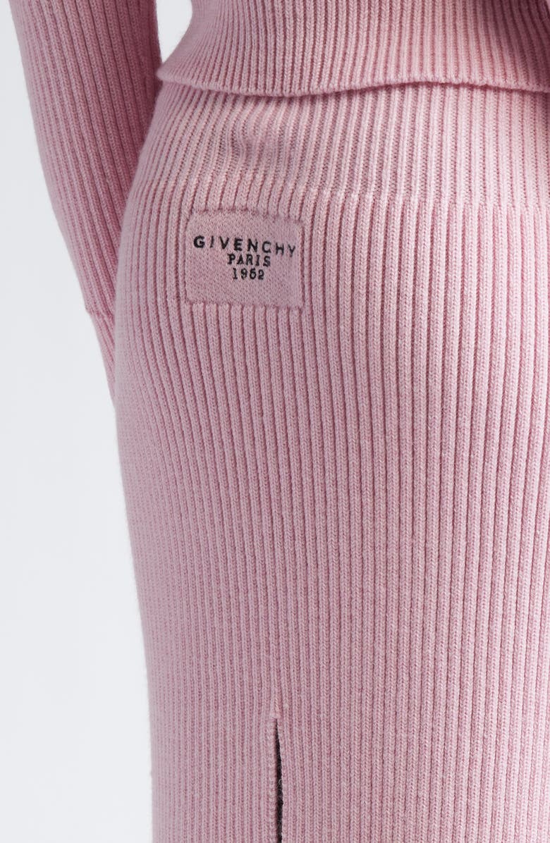 Givenchy Wool & Alpaca Blend Rib Midi Skirt, Alternate, color, Light Pink